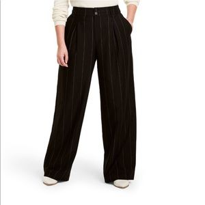 Nili Lotan x Target - Pinstripe High-rise Wide Leg Trousers